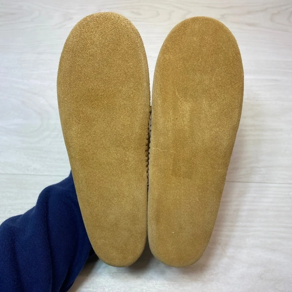 Minnetonka Kids Size 3 Moccasin Bootie Beaded Tan Suede Leather Softsole 2416